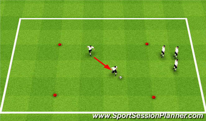Football/Soccer Session Plan Drill (Colour): Arrival Activity