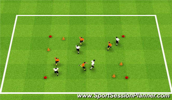 Football/Soccer Session Plan Drill (Colour): Warm Up