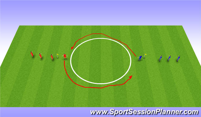 Football/Soccer Session Plan Drill (Colour): Cat & Mouse