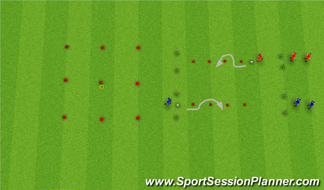 Football/Soccer: Tic Tac Toe Fun Dribbling Game (Small-Sided Games