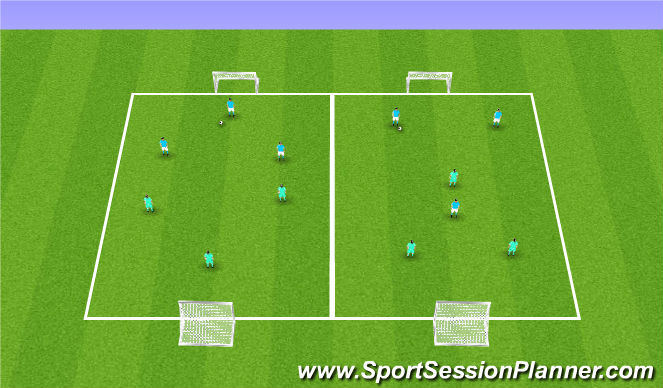 Football/Soccer Session Plan Drill (Colour): Warm up/Arrival Games