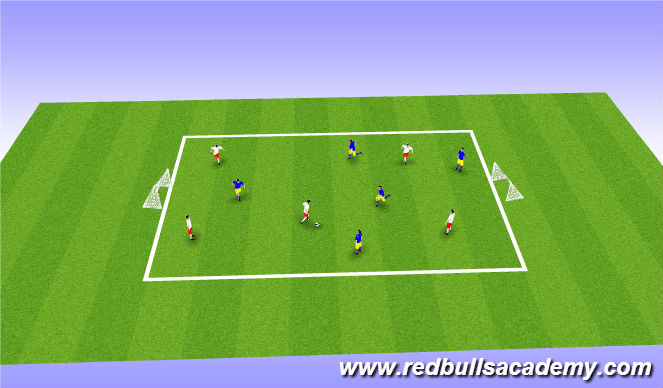 Football/Soccer Session Plan Drill (Colour): Free Play: 5v5