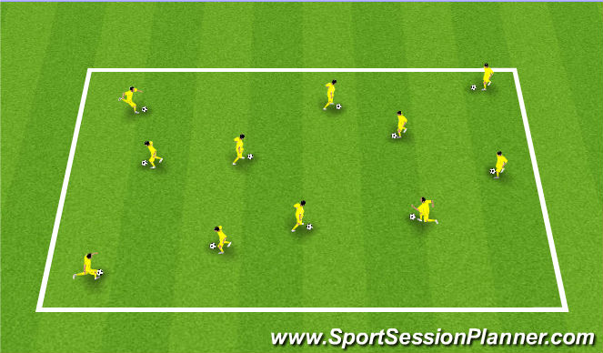 Football/Soccer Session Plan Drill (Colour): Warm Up