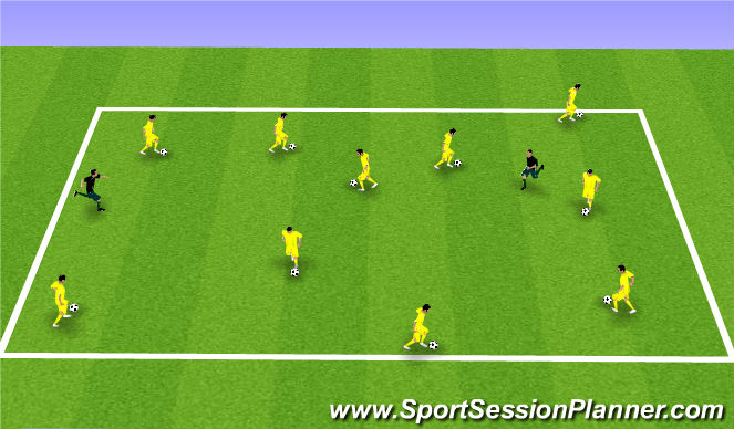 Football/Soccer Session Plan Drill (Colour): Knockout