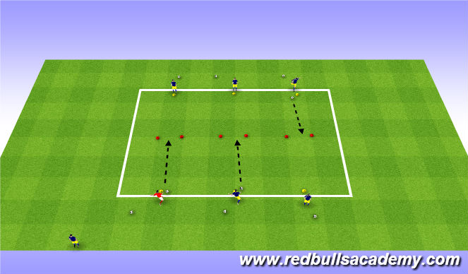 Football/Soccer Session Plan Drill (Colour): Warm Up