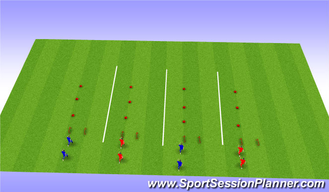 Football/Soccer Session Plan Drill (Colour): Warm Up