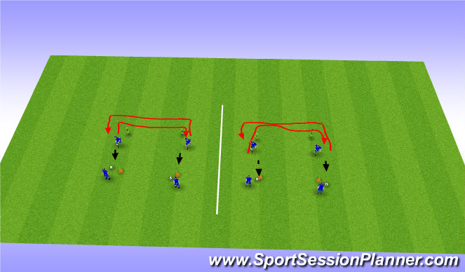 Football/Soccer Session Plan Drill (Colour): Technical (Control)