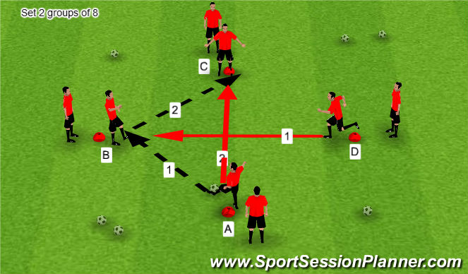 Football/Soccer Session Plan Drill (Colour): Warm up