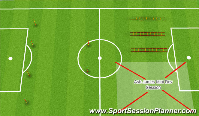 Football/Soccer Session Plan Drill (Colour): Initial Pitch Layout