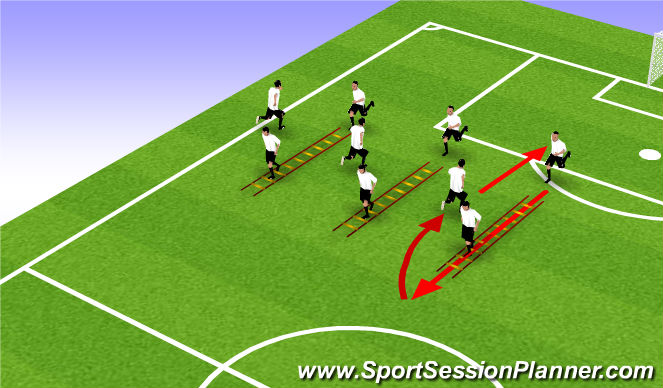 Football/Soccer Session Plan Drill (Colour): Warm Up