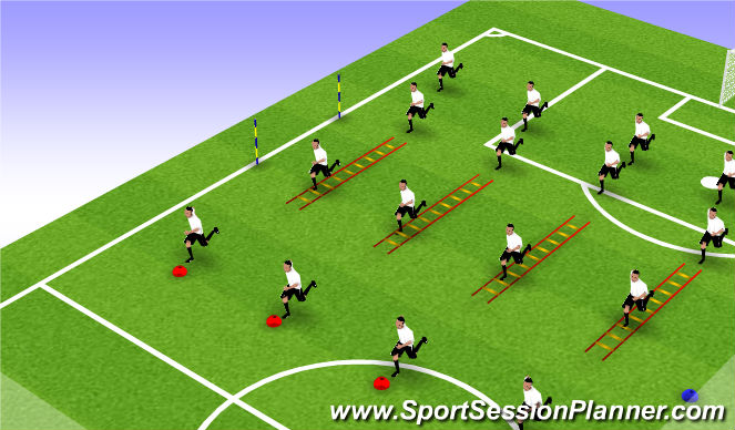 Football/Soccer Session Plan Drill (Colour): Warm Up