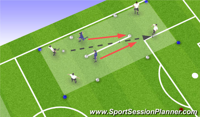 Football/Soccer Session Plan Drill (Colour): Main Practice