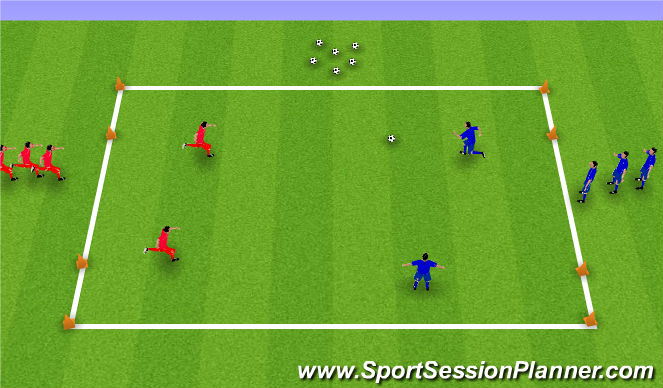 Football/Soccer Session Plan Drill (Colour): Passing Numbers Game