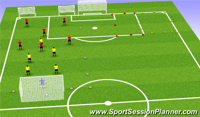 Football/Soccer Session Plan Drill (Colour): SSG