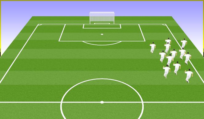 Football/Soccer Session Plan Drill (Colour): Carrera continua