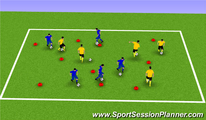 Football/Soccer Session Plan Drill (Colour): Animation 1