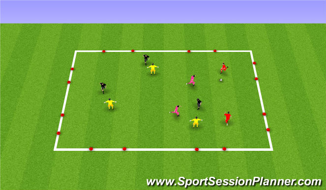 Football/Soccer Session Plan Drill (Colour): Intial Game