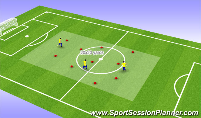 Football/Soccer Session Plan Drill (Colour): Warm-up