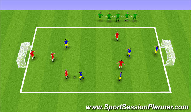 Football/Soccer Session Plan Drill (Colour): WInner Stays transition
