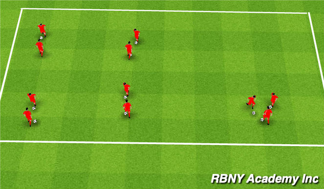 Football/Soccer Session Plan Drill (Colour): Warm up