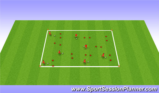 Football/Soccer Session Plan Drill (Colour): Warm up for 4,5 and 6 year olds