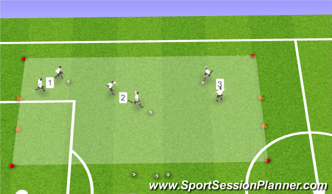 Football/Soccer Session Plan Drill (Colour): Warm Up