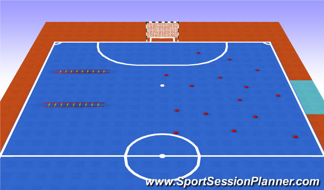 Futsal Session Plan Drill (Colour): Warm Up