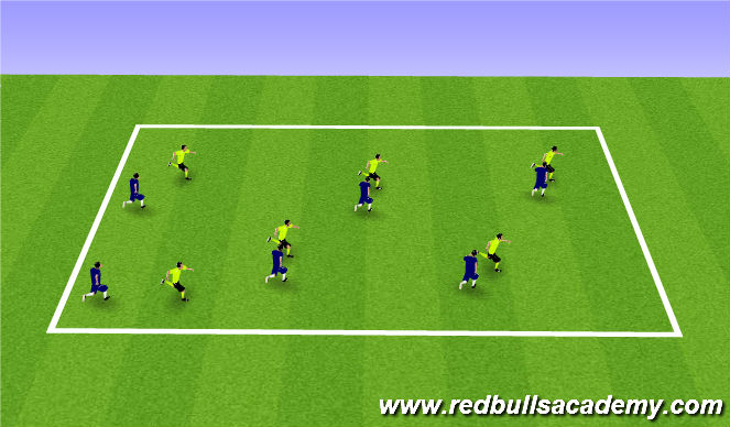 Football/Soccer Session Plan Drill (Colour): Cat & Mouse