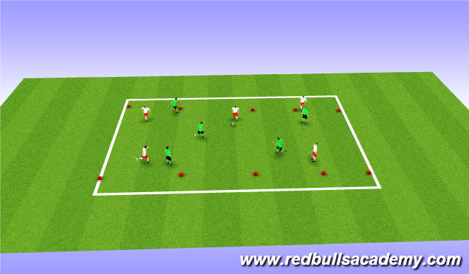 Football/Soccer Session Plan Drill (Colour): Conditioned Game (Fully opposed)