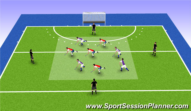 Hockey Session Plan Drill (Colour): Rondo
