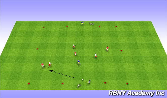 Football/Soccer Session Plan Drill (Colour): Main Activity
