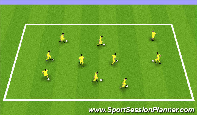 Football/Soccer Session Plan Drill (Colour): Individuaalne tehnika - Üleasted ja Kehapetted