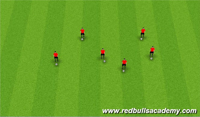 Football/Soccer Session Plan Drill (Colour): Ball Mastery/Prior to beginning of session