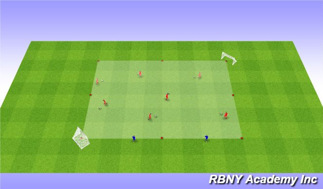 Football/Soccer Session Plan Drill (Colour): Main Activity