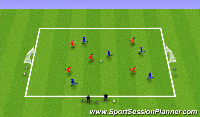 Football/Soccer Session Plan Drill (Colour): SSG