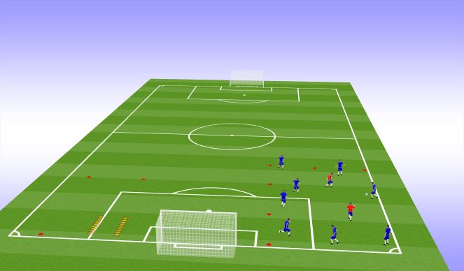 Football/Soccer Session Plan Drill (Colour): Pre Game - Rondo