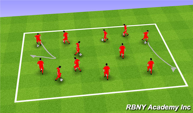 Football/Soccer Session Plan Drill (Colour): Warm Up