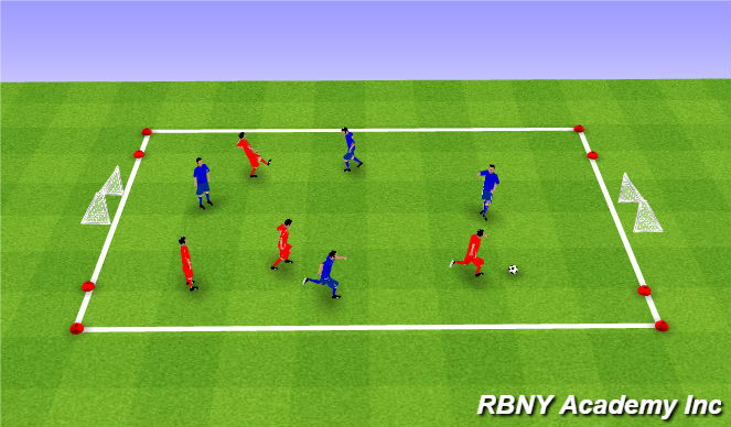 Football/Soccer Session Plan Drill (Colour): Conditioned