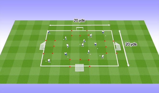 Football/Soccer Session Plan Drill (Colour): Warm Up