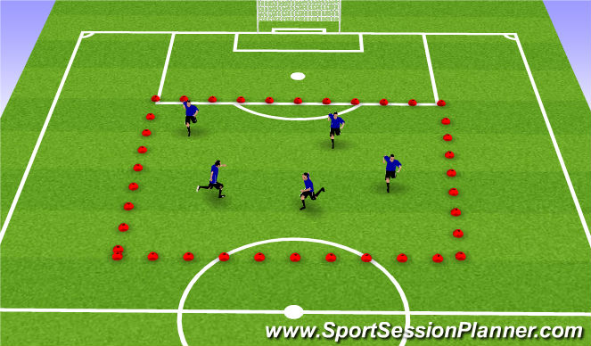Football/Soccer Session Plan Drill (Colour): Funny Faces