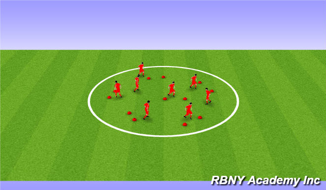 Football/Soccer Session Plan Drill (Colour): Warm Up