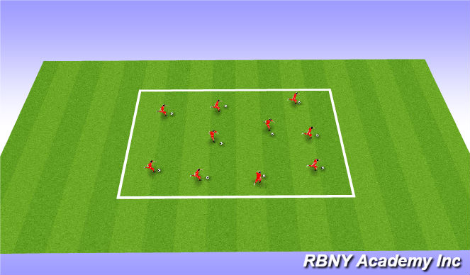 Football/Soccer Session Plan Drill (Colour): warm up