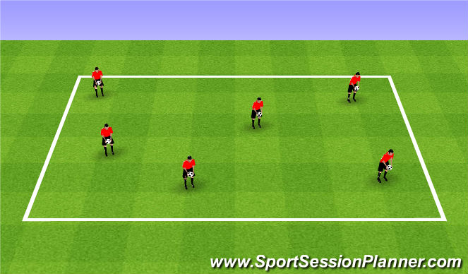 Football/Soccer Session Plan Drill (Colour): Warm Up