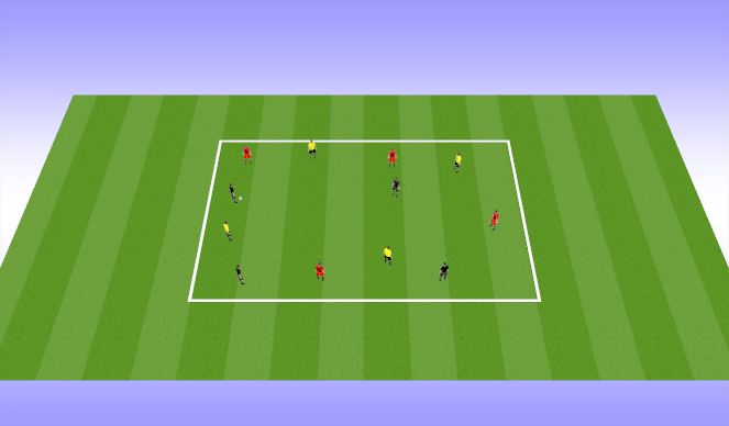 Football/Soccer Session Plan Drill (Colour): Warm-Up, High Intensity