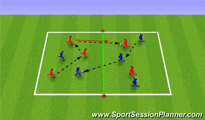 Football/Soccer Session Plan Drill (Colour): Warm up