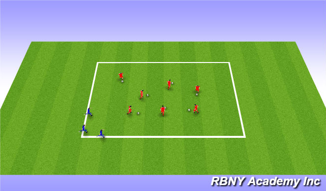 Football/Soccer Session Plan Drill (Colour): Warm Up