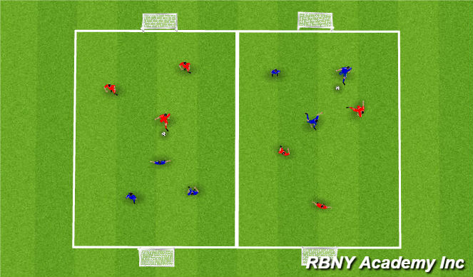 Football/Soccer Session Plan Drill (Colour): Warm Up