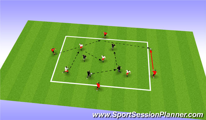 Football/Soccer Session Plan Drill (Colour): Main Activity