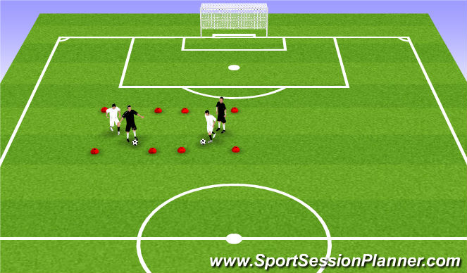 Football/Soccer Session Plan Drill (Colour): Warm Up - Shielding Ball