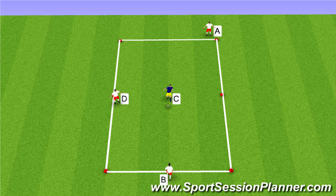 Football/Soccer Session Plan Drill (Colour): Player Rotation